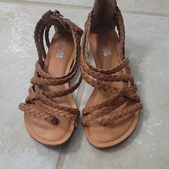 Carlos by Carlos Santana Shoes - Carlos by Carlos Santana Braided Brown Sandals